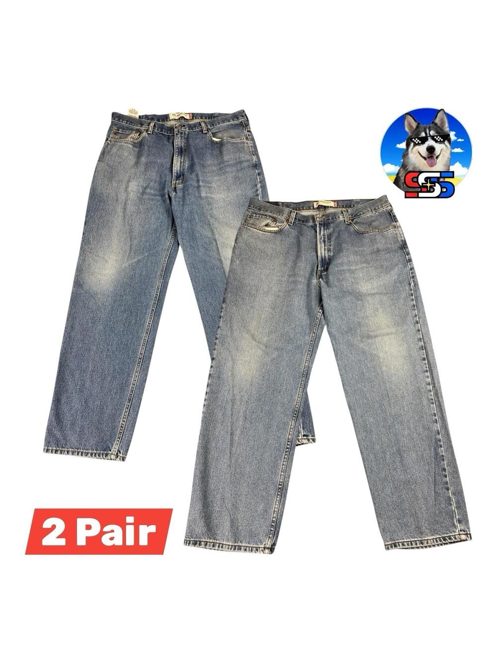 Levi’s 550 Jeans Straight Leg Medium Wash Men's 40 X 32 Workwear ( Lot of 2 )